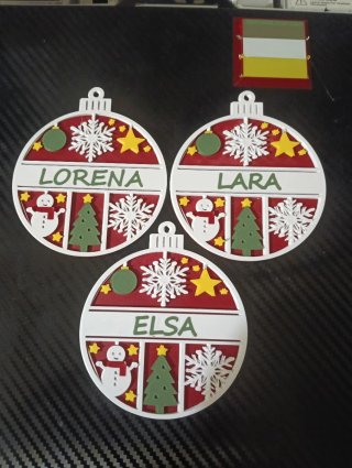 3 Bolas de Navidad Personalizadas