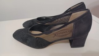 ZAPATOS ANTIGUOS ANTE Y PASAMANERÍA
