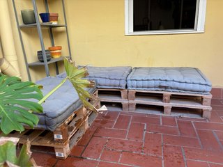 Sofá de exterior de palets