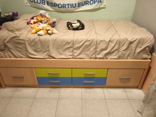 Cama Infantil con Cajones y Armario