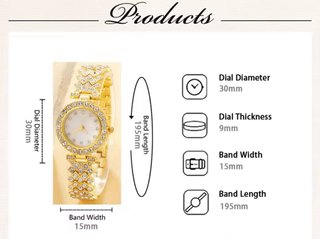 Reloj Plateado con Pedrería mas complementos NUEVO