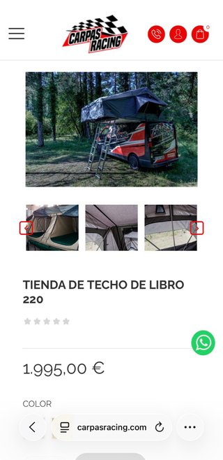 Tienda de techo para coche 4x4