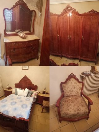 Dormitorio completo madera oscura