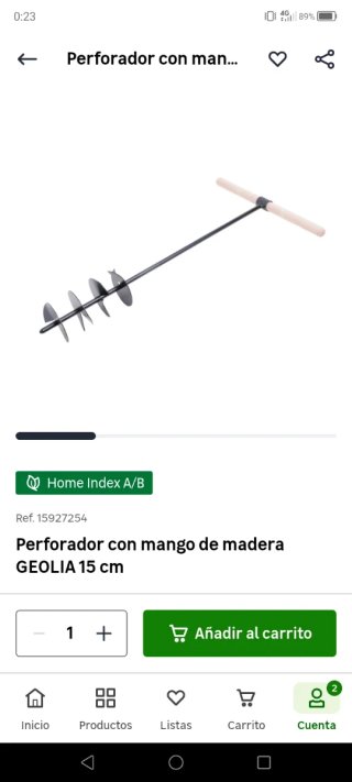 Perforador con mango de madera GEOLIA 15 cm