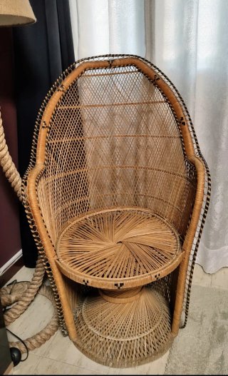 Sillón de mimbre