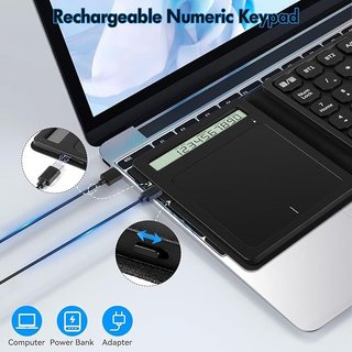 Luckits teclado numérico BT calculadora trackpad