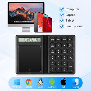 Luckits teclado numérico BT calculadora trackpad
