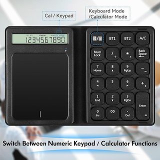 Luckits teclado numérico BT calculadora trackpad