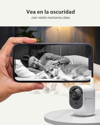 COCOCAM 4G Camara Vigilancia Interior 2K 6000mAh