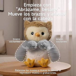 eJog Pup Búho de Peluche Eléctrico Interactivo