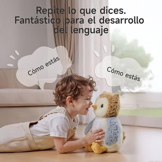 eJog Pup Búho de Peluche Eléctrico Interactivo