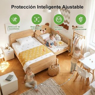 CIKIKWXO Cámara Bebé 2.4-5GHz 2K 360° Seguimiento