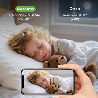 CIKIKWXO Cámara Bebé 2.4-5GHz 2K 360° Seguimiento