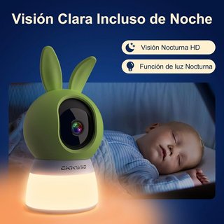 CIKIKWXO Cámara Bebé 2.4-5GHz 2K 360° Seguimiento