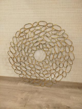 Decoración de Pared Circular Metal Dorado