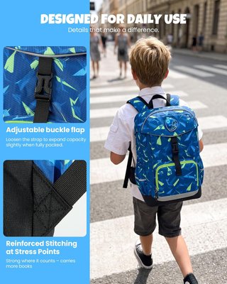AMYTHE Mochila Niño Ergo 18L Reflectante AZUL