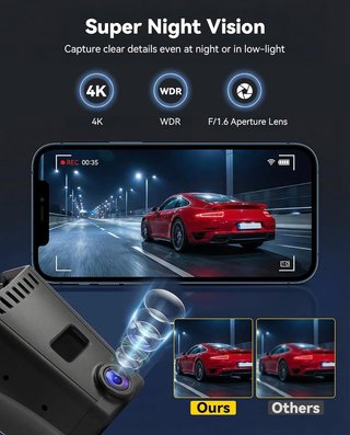 SIXWIN Dash Cam 4K 2160P BMW Serie 5 7 2018-2023