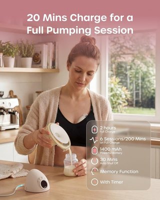 NULIIE JoyFlow Pro sacaleches PPSU 3 insert Blanco