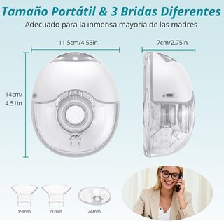 YGITK Sacaleches eléctrico 4 Modos 12Niveles 210ml