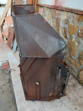Chimenea rústica de metal accesorios y tubos de 3