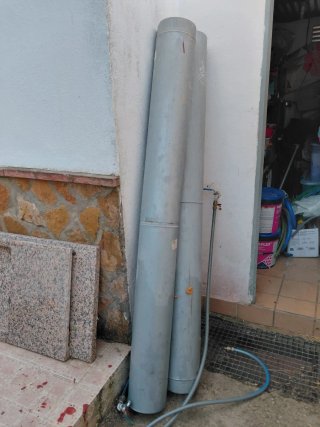Chimenea rústica de metal accesorios y tubos de 3