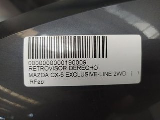 RETROVISOR DERECHO MAZDA CX-5 EXCLUSIVE-LINE 2WD