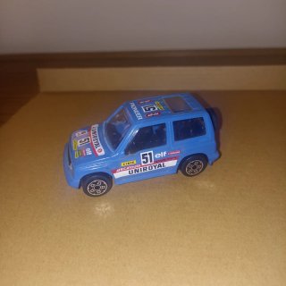 Suzuki Vitara Burago 1/43 Blu Pioneer Uniroyal