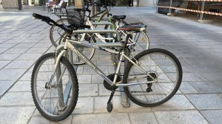Bicicleta Rockrider Plateada