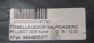 EMBELLECEDOR SALPICADERO PEUGEOT 3008 Active