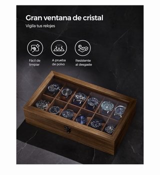 Organizador de Relojes con Acabado en Madera