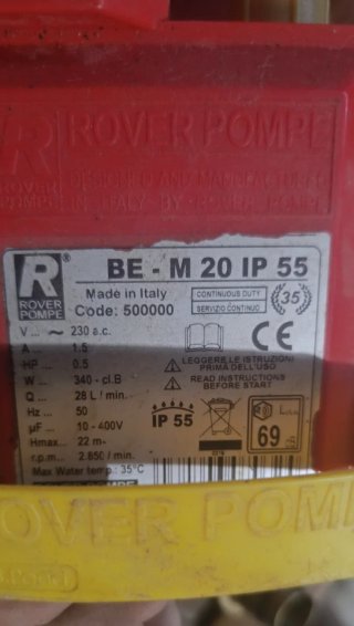Bomba trasiego Rover Pompe BE-M 20 latón