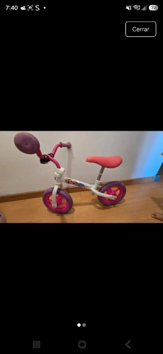 Bicicleta de aprendizaje para niña