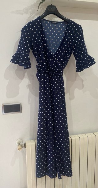 Shein Mono Pantalón Azul con Lunares S