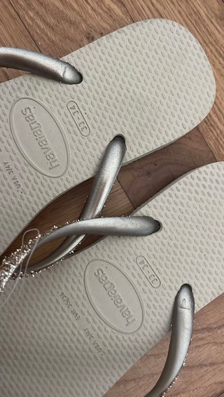 Havaianas infradito glitter oro/argento tg 33/34