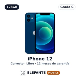 iPhone 12 128GB Azul · Grado C · Libre