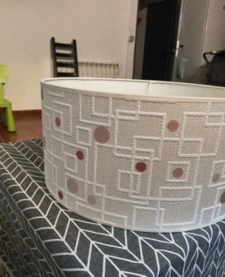 Pantalla lámpara beige 40cm