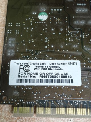 tarjeta de sonido SOUND BLASTER CT4670