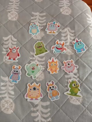 40 Pegatinas de Monstruos