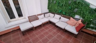 Sofá de Exterior Modular de Madera.  Incluye todo