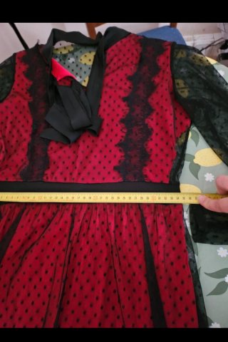 Vestido Vintage Negro y Rojo