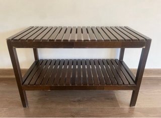 Pack 3 Bancos Madera IKEA Molger Marrón
