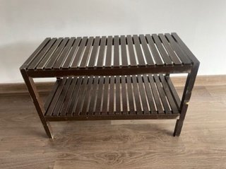 Pack 3 Bancos Madera IKEA Molger Marrón