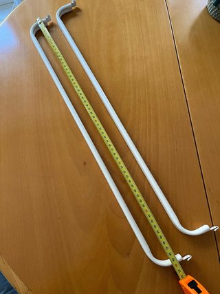 Barra armario Algot Ikea metal blanco