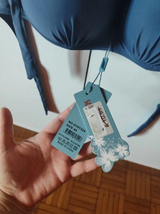 Costume da bagno donna 2 pezzi blu XL