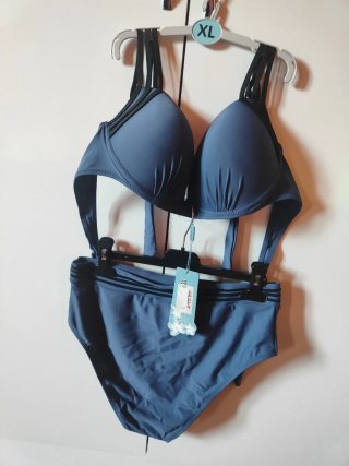 Costume da bagno donna 2 pezzi blu XL
