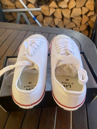 Zapatillas de lona blancas talla 38