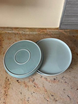 8 platos azul verdoso Maison du Monde