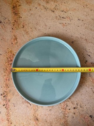 8 platos azul verdoso Maison du Monde