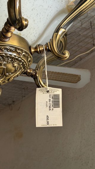 Lámpara de bronce estilo clásico
