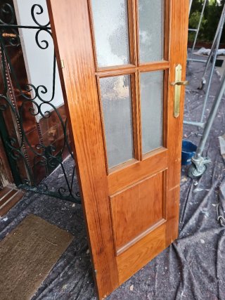 Puerta madera maciza 60cm sin marco